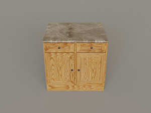 Kitchen Countertop Set 3D Model