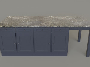 Kitchen Countertop Set 3D Model