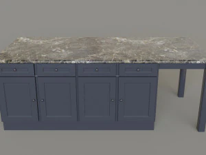 Kitchen Countertop Set 3D Model