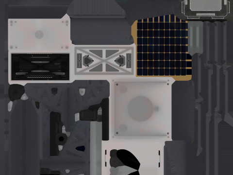 Reconnaissance Satellite Modèle 3D