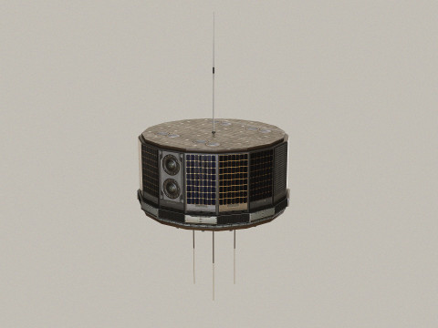 Vintage Satellite 3D Model