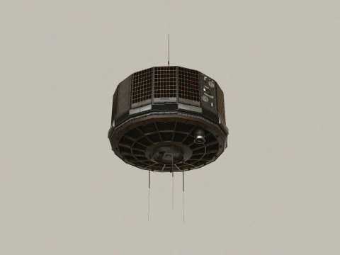 Vintage Satellite 3D Model