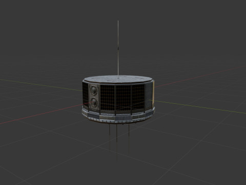Vintage Satellite 3D Model