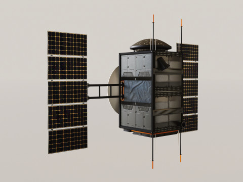 Science Probe Satellite Model 3D