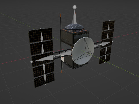 Science Probe Satellite Model 3D