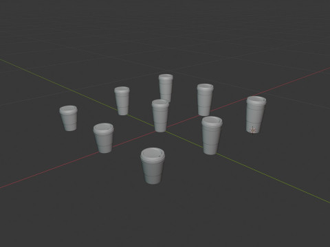 Lattes and Coffee 3D 模型