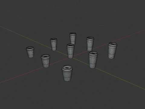 Lattes and Coffee 3D 模型