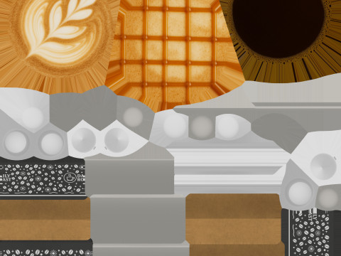 Lattes and Coffee 3D 模型