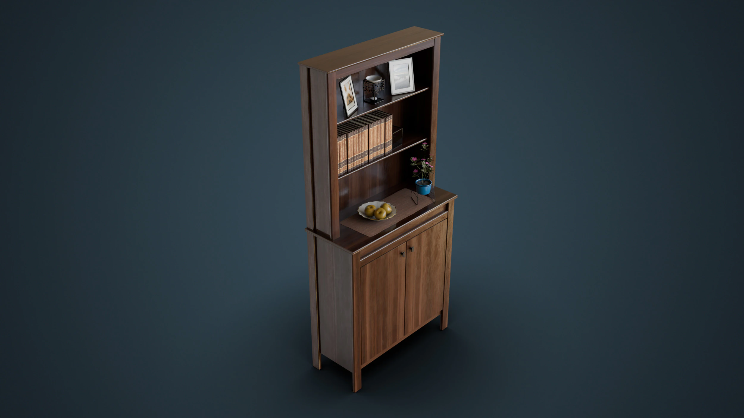 Display Cupboard 3D Model .c4d .max .obj .3ds .fbx .stl .blend 