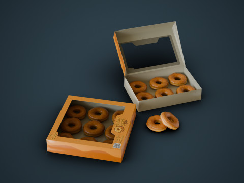 Box of Donuts 3D 모델