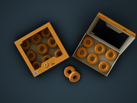 Box of Donuts Model 3D