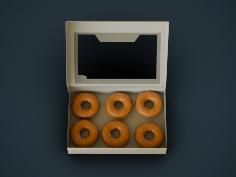 Box of Donuts Model 3D