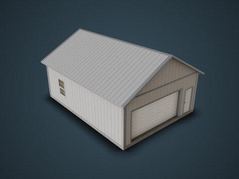 Pole Barn Garage EXTERIOR ONLY 3D Model