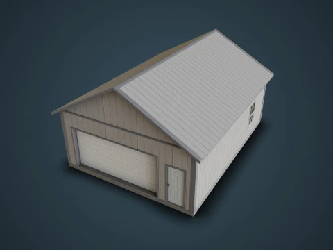 Pole Barn Garage EXTERIOR ONLY 3D Model