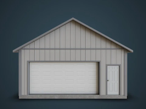 Pole Barn Garage EXTERIOR ONLY 3D Model
