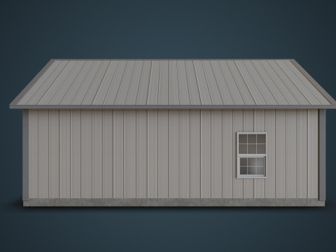 Pole Barn Garage EXTERIOR ONLY 3D मॉडल