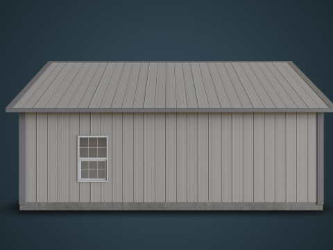 Pole Barn Garage EXTERIOR ONLY 3D मॉडल