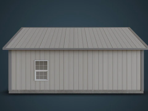 Pole Barn Garage EXTERIOR ONLY 3D Model