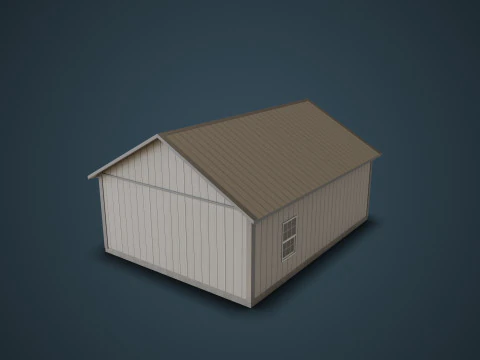Pole Barn Garage EXTERIOR ONLY 3D Model