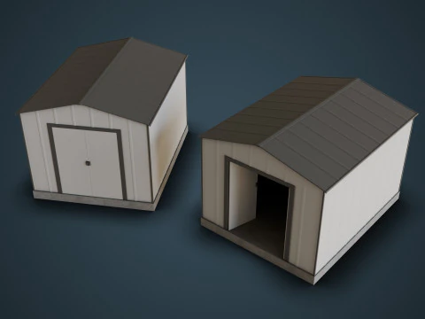 Capannone all'aperto Modello 3D