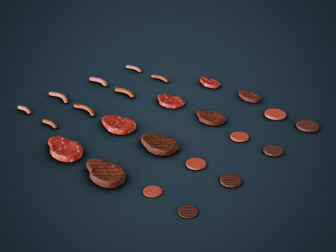 Grill Food Modelo 3D
