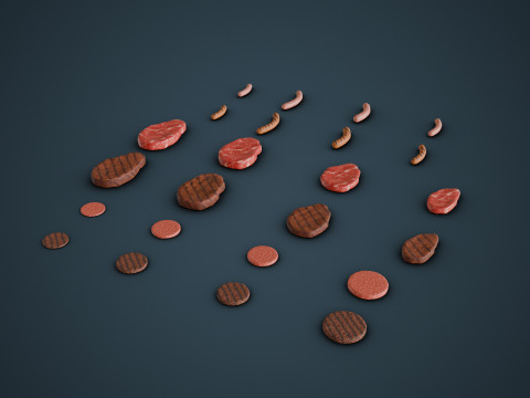 Grill Food 3D Modell