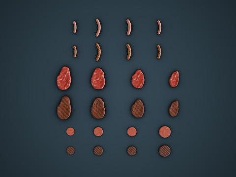 Grill Food 3D Modell