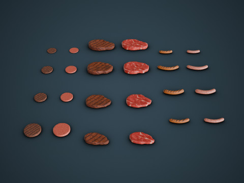 Grill Food 3D Modell