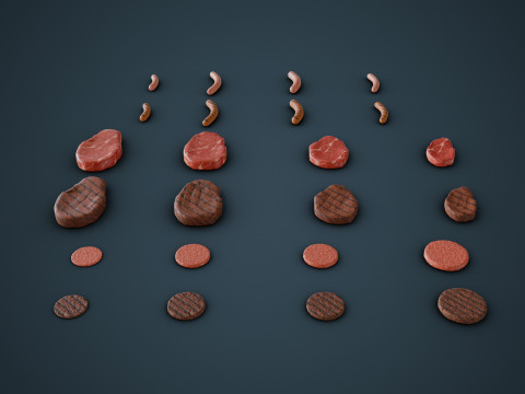 Grill Food 3D Modell