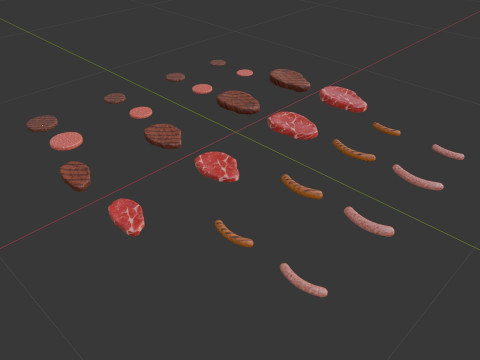 Grill Food 3D Modell