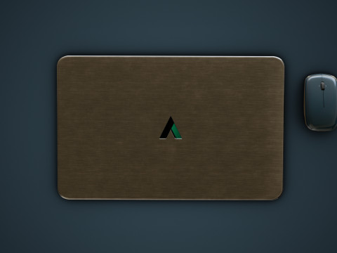 Modern Laptop and Wireless Mouse 3D Model