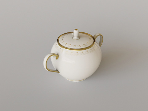 China Tea Set Modèle 3D