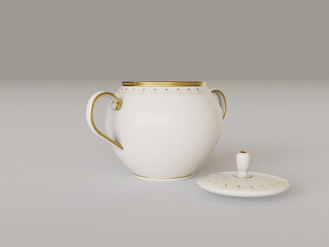 China Tea Set Modèle 3D
