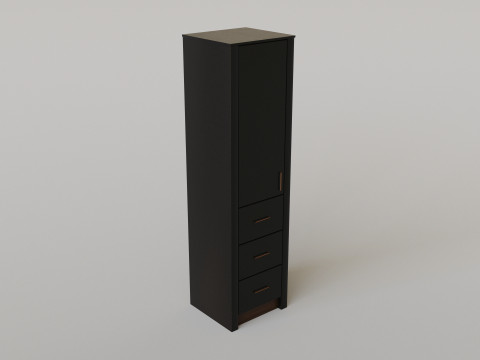 Dark Bathroom Set 3D Model