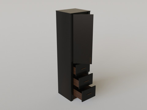 Dark Bathroom Set 3D Model