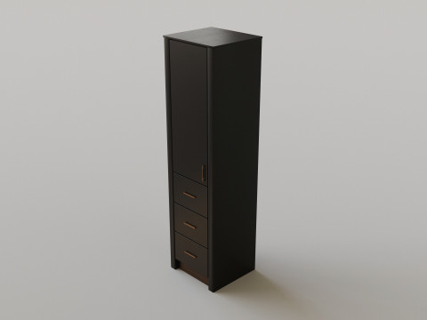 Dark Bathroom Set 3D Model