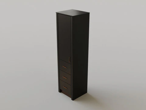 Dark Bathroom Set 3D Model