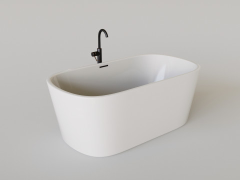 Dark Bathroom Set 3D Model