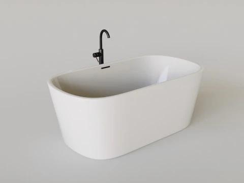 Dark Bathroom Set 3D Model
