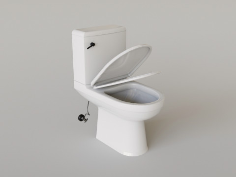 Dark Bathroom Set 3D Model