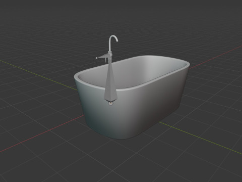 Dark Bathroom Set 3D Model