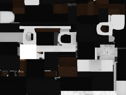 Dark Bathroom Set 3D Model