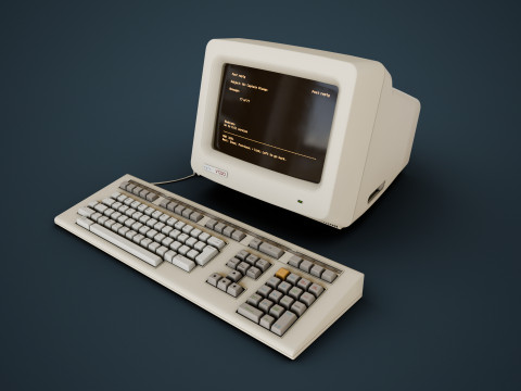 DEC VT220 Retro Computer 3D 모델