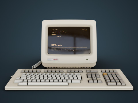 DEC VT220 Retro Computer 3D 모델