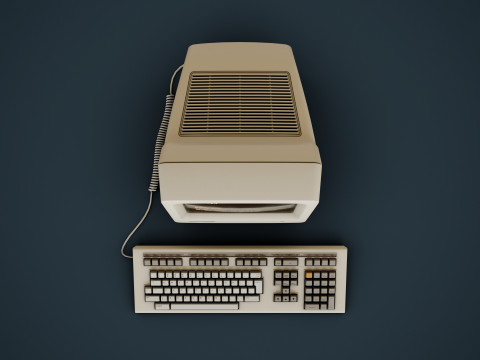 DEC VT220 Retro Computer 3D 모델