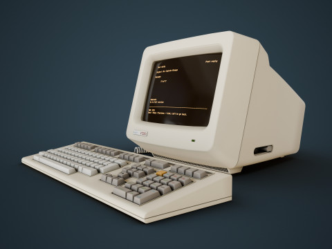 DEC VT220 Retro Computer 3D 모델