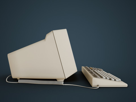 DEC VT220 Retro Computer 3D 모델