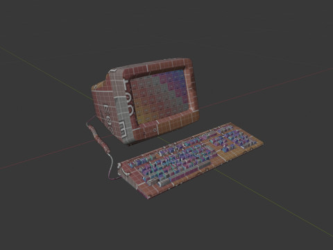 DEC VT220 Retro Computer 3D 모델