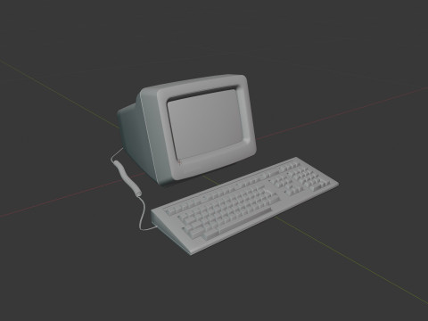 DEC VT220 Retro Computer 3D 모델