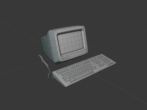 DEC VT220 Retro Computer 3D 모델